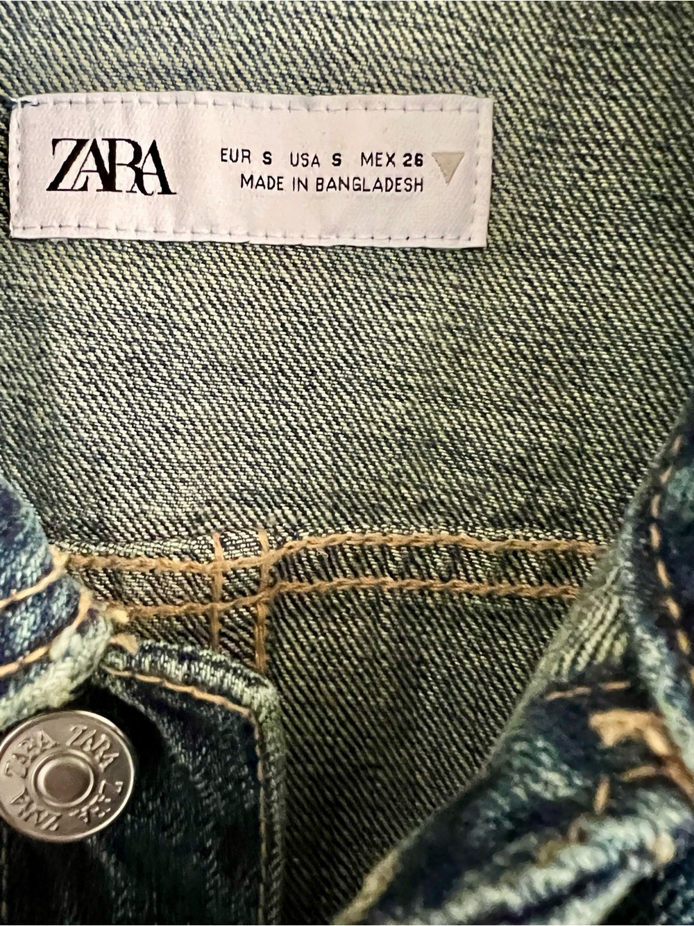 Zara NWT Denim Wide Leg Jumpsuit Size Small - Picture 5 of 7